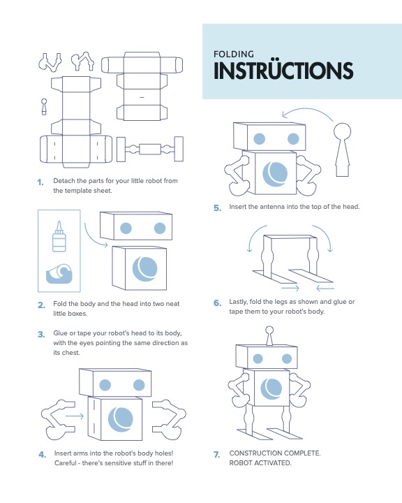 DIY Folable Robot Instructions