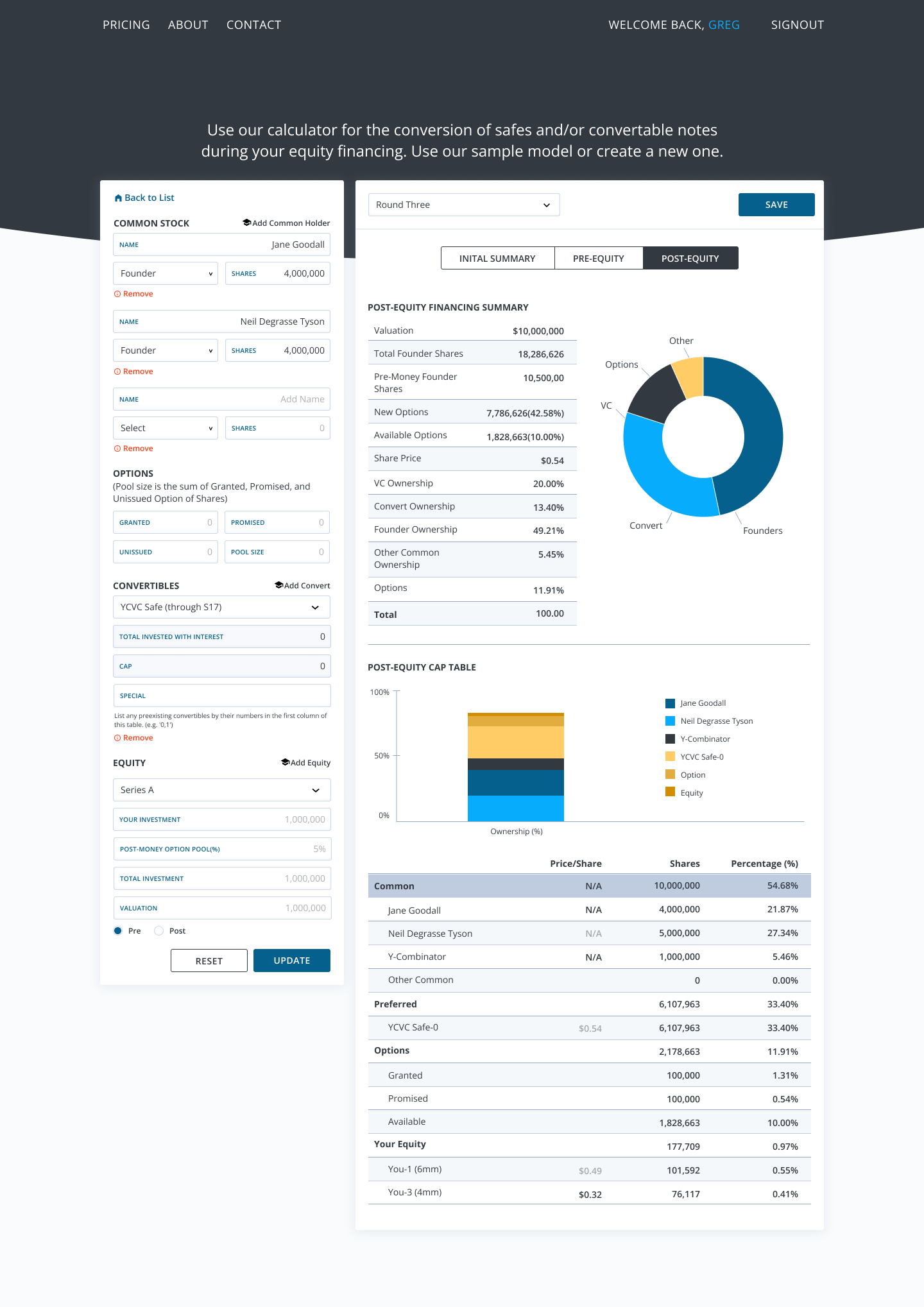 Calculator with Sidebar