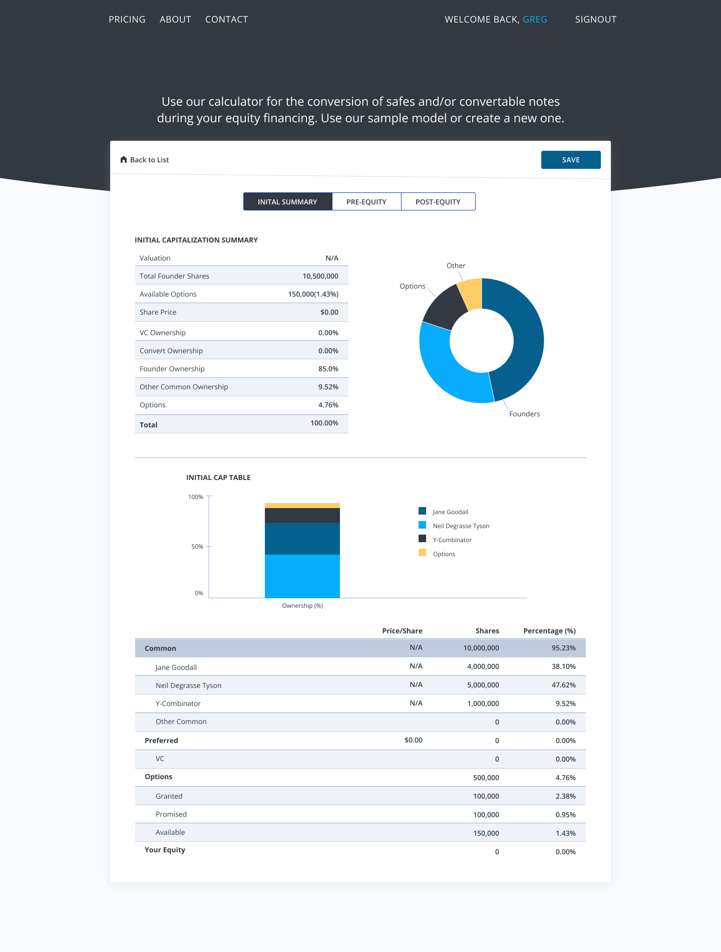 Calculator no sidebar